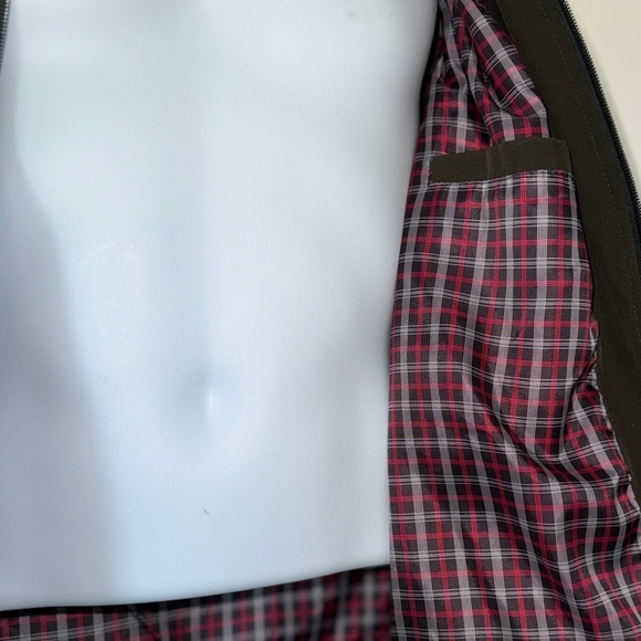 Lentta Plaid Lined Bomber Jacket Olive Green Zip-Up Men’s Large - Picture 11 of 11